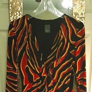 Midi Zebra Pattern Dress